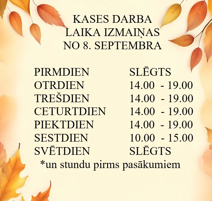 Jelgavā no 8. septembra mainās biļešu kases pieejamība